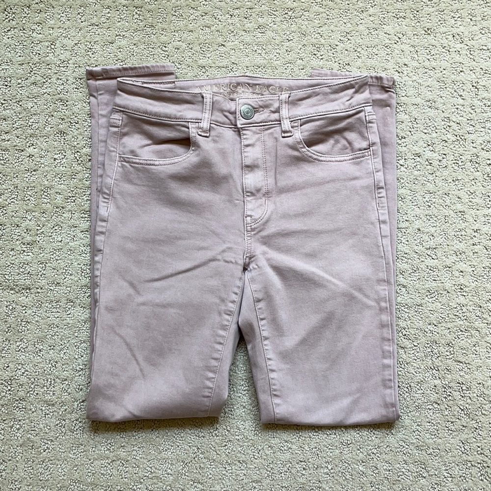 Light Pink American Eagle High-Waisted Jeggings